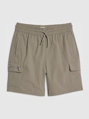 River Island Grey Zip Pocket Cargo Shorts - Image 1 of 4