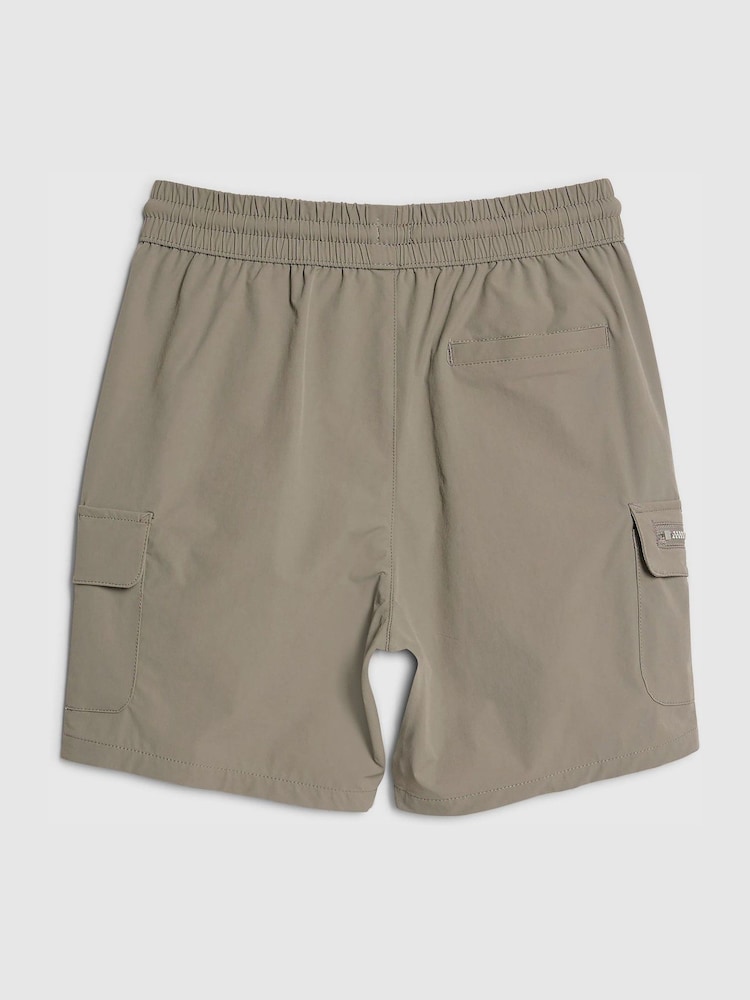 River Island Grey Zip Pocket Cargo Shorts - Image 2 of 4