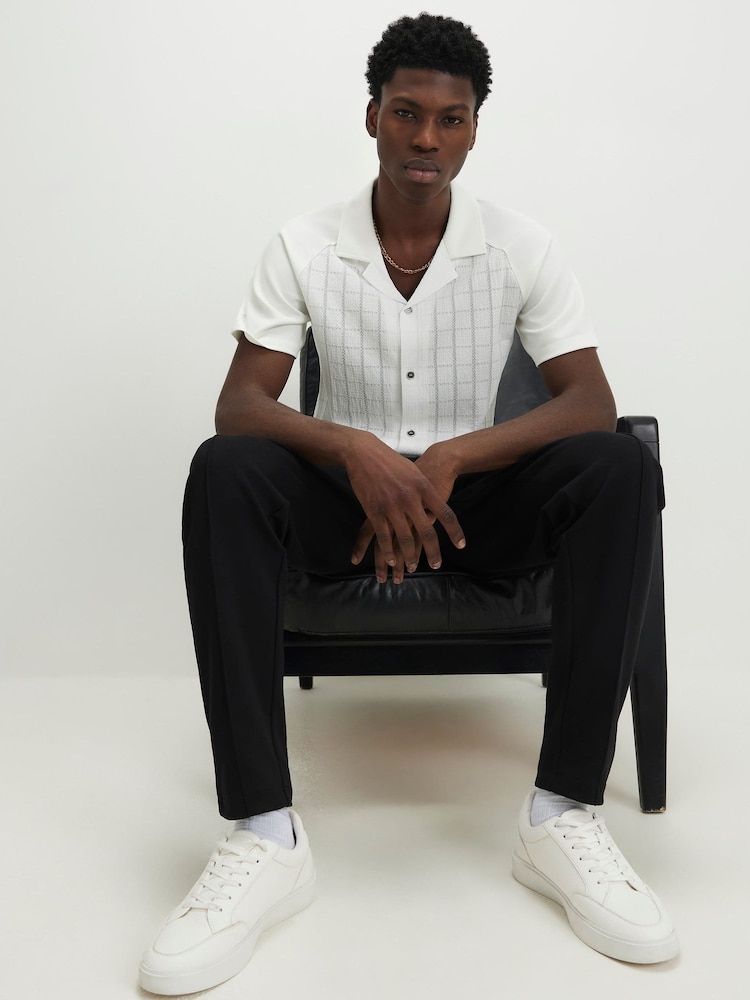 River Island Muscle Raglan Texture Shirt - Imaginea 2 din 4