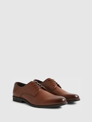 River Island Brown Faux Leather Formal Derby Shoes - Image 3 of 5