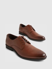 River Island Brown Faux Leather Formal Derby Shoes - Image 5 of 5