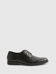 River Island Black Faux Leather Formal Derby Shoes - Image 1 of 3