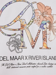 River Island White Del Maar T-Shirt & Shorts Set - Image 4 of 5