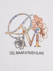 River Island White Del Maar T-Shirt & Shorts Set - Image 5 of 5
