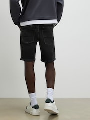 ブラック - River Island スリムウォッシュドデニムショートパンツ - 画像 4 / 4