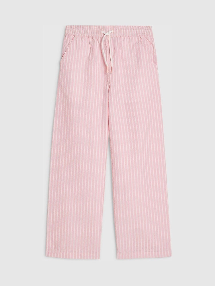 River Island Pink Seersucker Stripe Trousers - Image 1 of 4