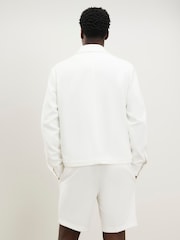 River Island White Slim Fit Textured Overshirt - Image 2 of 4