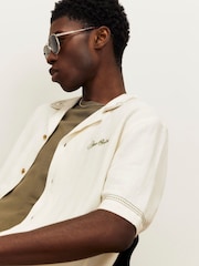 River Island Cream Floral Linen Blend Shirt - Image 4 of 4