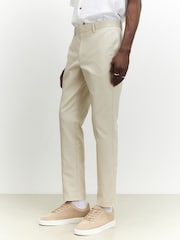 River Island Cream Slim Fit Chino Trousers - Image 1 of 4