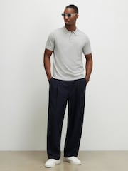 River Island Grey Slim Fit Essential Polo Shirt - Image 3 of 4