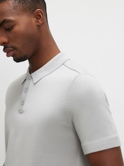River Island Grey Slim Fit Essential Polo Shirt - Image 4 of 4