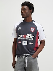 River Island Grey Oversized Palais Sport T-Shirt - Image 1 of 4