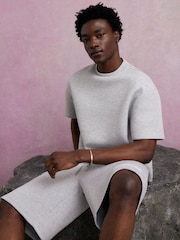 River Island Grey Oversized Scuba Sanctuaire T-Shirt - Image 1 of 4