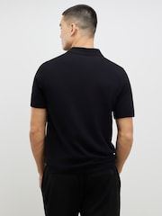 River Island Black Slim Fit Essential Polo Shirt - Image 2 of 4