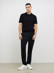 River Island Black Slim Fit Essential Polo Shirt - Image 3 of 4