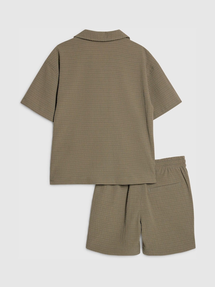 Conjunto de camisa y pantalón corto Revere texturizados de River Island - Imagen 2 de 5