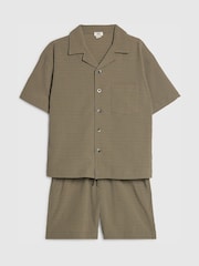 Conjunto de camisa y pantalón corto Revere texturizados de River Island - Imagen 3 de 5