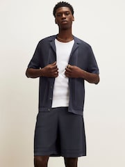 River Island Smal passform Glanset Strikket Skjorte - Bilde 2 av 4