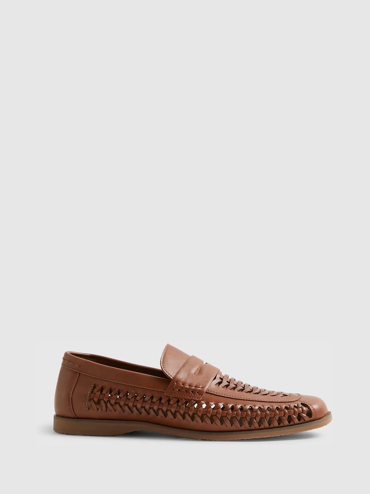 River Island Brown Woven Loafers - Image 1 of 3