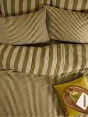 Furn Green The Ultimate Stripe Reversible Duvet Cover and Pillowcase Set - Image 3 of 4
