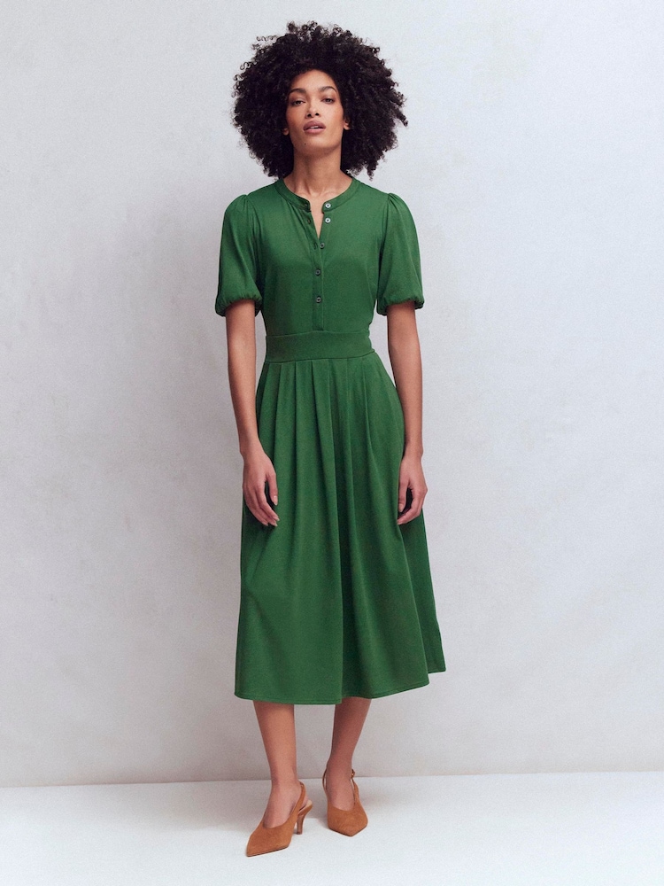 فستان جيرسيه متوسط الطول بطيّات Amber من Boden - Image 1 of 5