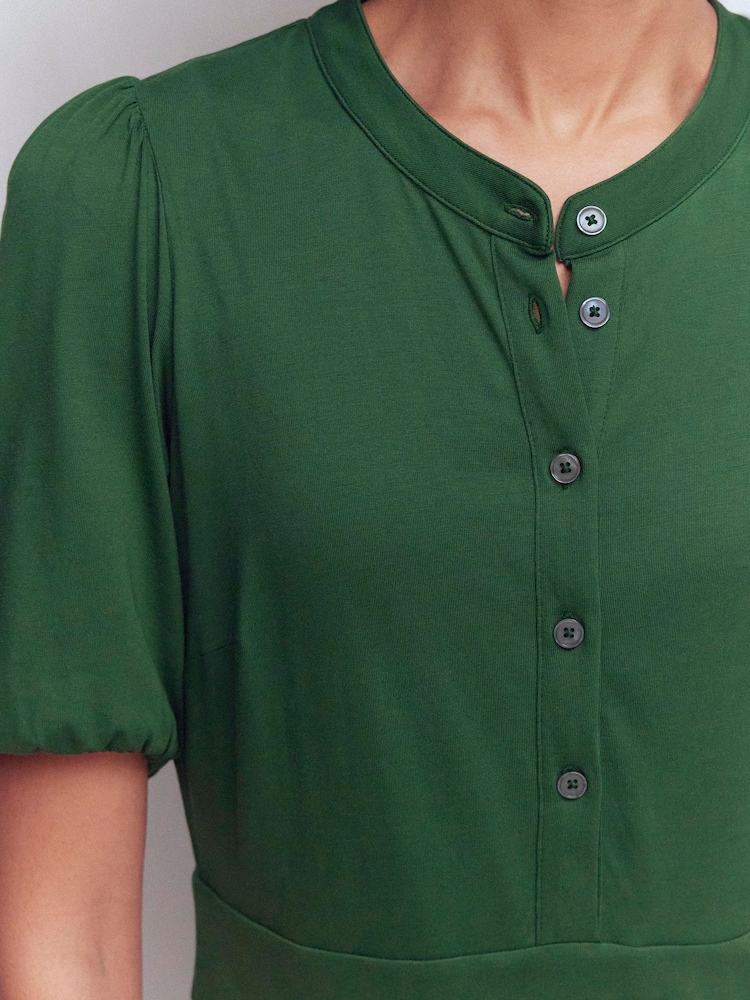 فستان جيرسيه متوسط الطول بطيّات Amber من Boden - Image 2 of 5