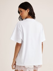 Six Stories White Espresso Slogan T-Shirt - Image 3 of 5