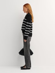 FRAME Black The Easy Sailor Knit Jumper - Image 5 of 6