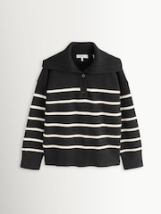 FRAME Black The Easy Sailor Knit Jumper - Image 6 of 6