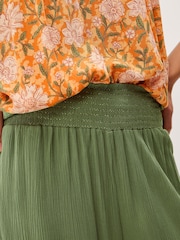 Monsoon Green Reese Shirred Harem Trousers - Image 4 of 5