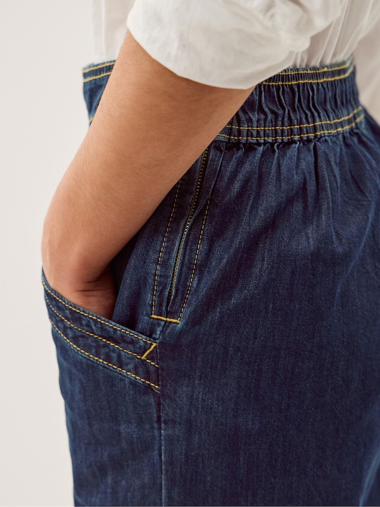 Monsoon Blue Harper Short Wide Leg Jeans - Image 2 of 3