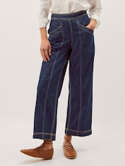 Monsoon Blue Harper Short Wide Leg Jeans - Image 3 of 3
