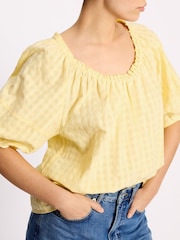 Albaray Yellow Seersucker Scoop Top - Image 3 of 4