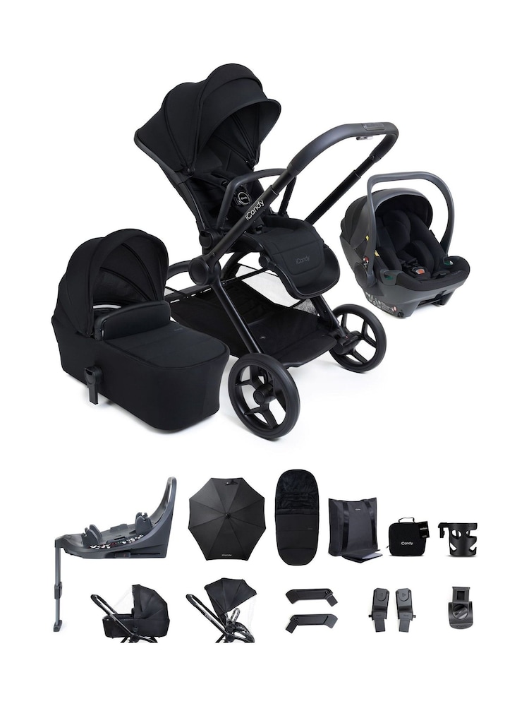 iCandy Black Core 2 Pushchair Nursery Travel System Bundle - Image 1 of 5