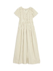 Albaray Natural Stripe V-Neck Dress - Image 4 of 4