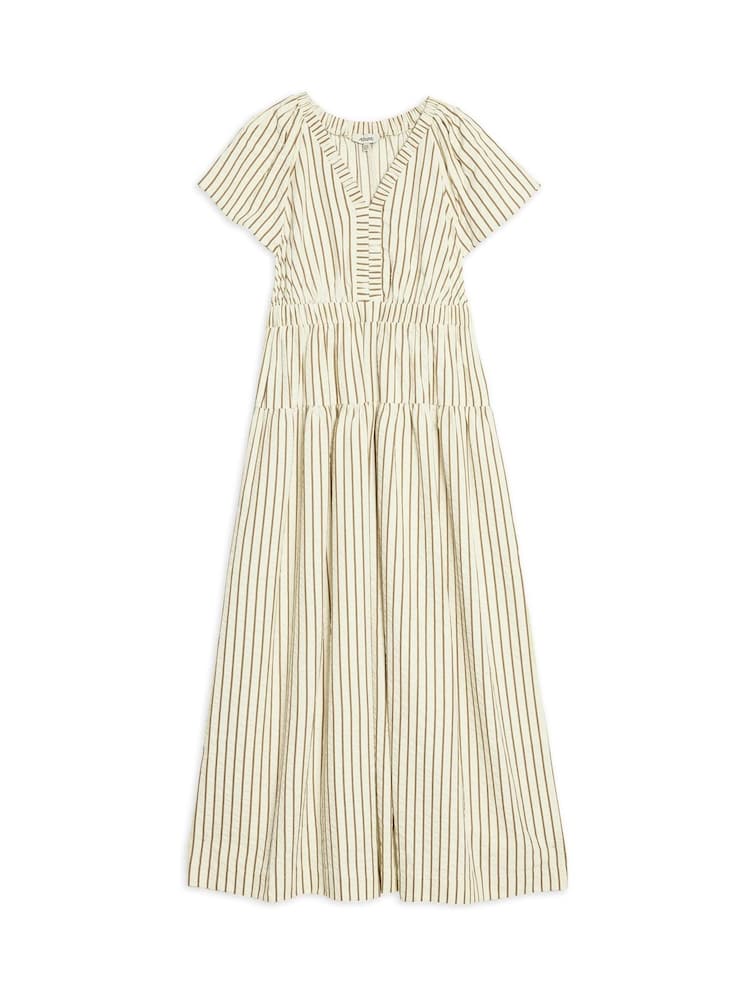 Albaray Natural Stripe V-Neck Dress - Image 4 of 4