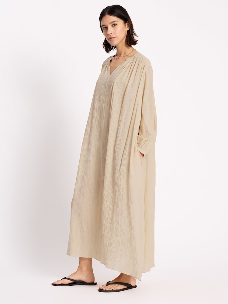 Albaray Anna Unwin Crinkle Cotton Maxi Kaftan - Bild 2 von 6