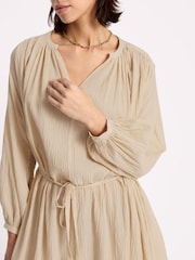 Albaray Anna Unwin Crinkle Cotton Maxi Kaftan - Bild 5 von 6