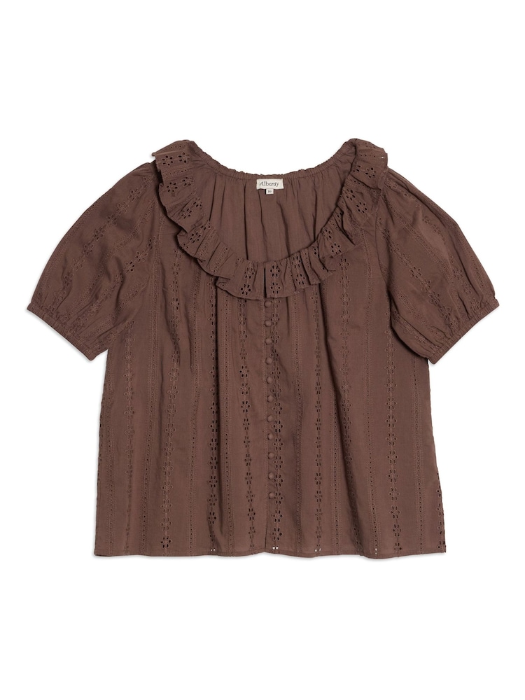 Albaray Ruffle Scoop Neck Top - Image 4 of 4