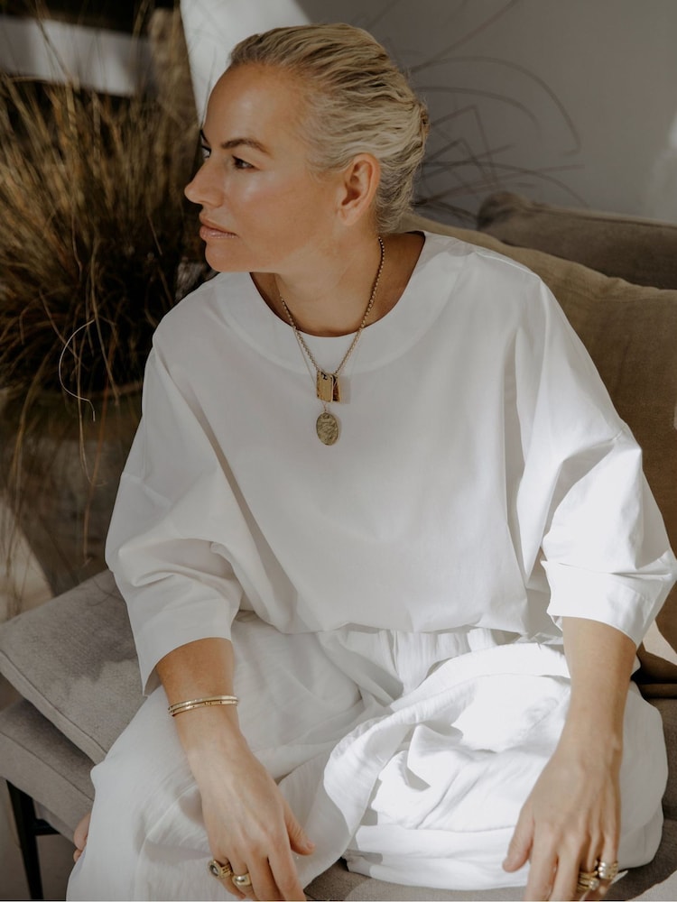 Albaray White Anna Unwin Cotton Poplin Top - Image 1 of 7