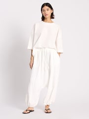 Albaray White Anna Unwin Cotton Poplin Top - Image 3 of 7