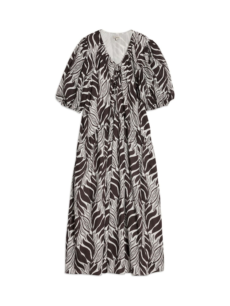 Albaray Brown Mono Palm Dress - Image 6 of 6 Albaray Brown Mono Palm Dress - Image 6 of 6