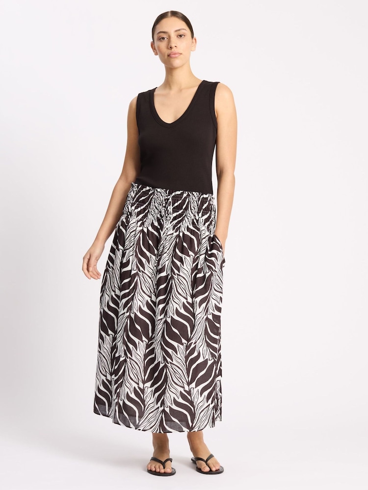 Albaray Brown Mono Palm Skirt - Image 1 of 4