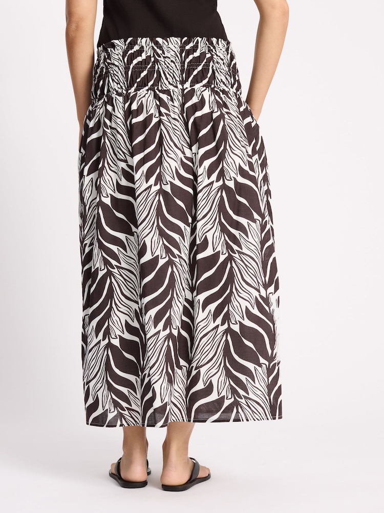 Albaray Brown Mono Palm Skirt - Image 2 of 4