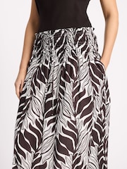 Albaray Brown Mono Palm Skirt - Image 3 of 4