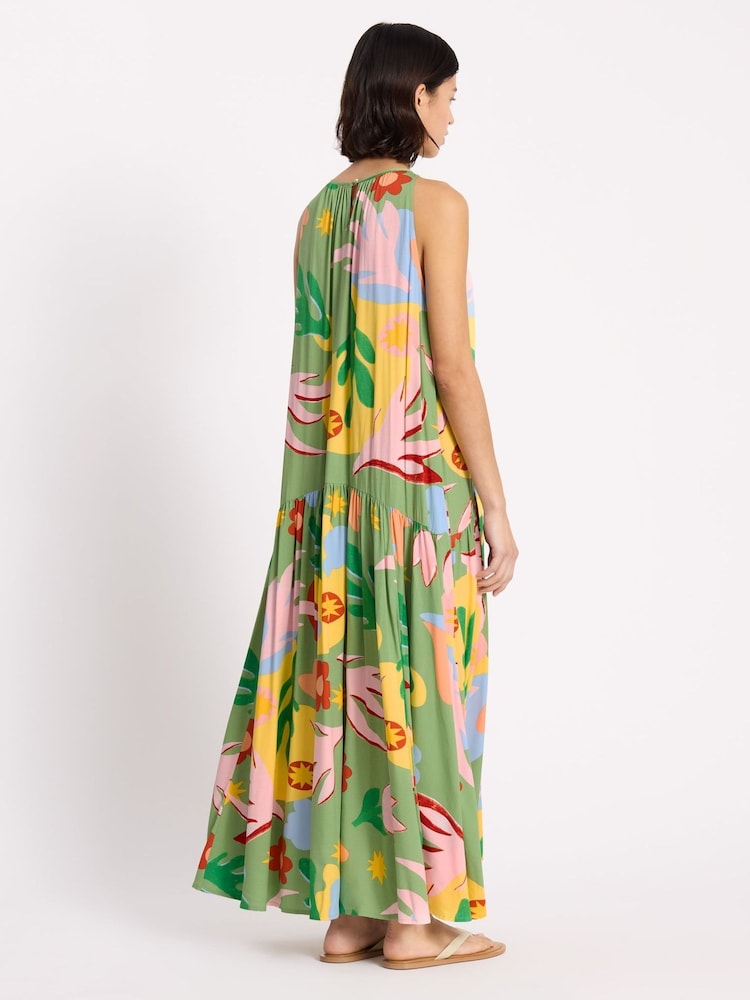Albaray Tropique Print Halter Maxi Dress - Imagen 2 de 6