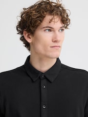 Casual Friday Black Folke Short Sleeve Pique Shirt - Image 4 of 8