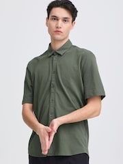 Casual Friday Green Folke Short Sleeve Pique Shirt - Image 1 of 8