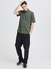 Casual Friday Green Folke Short Sleeve Pique Shirt - Image 5 of 8