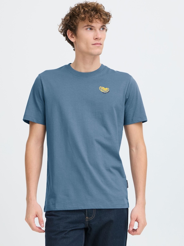 Casual Friday Blue Sundin Crew Neck Short Sleeve T-Shirt - Image 1 of 8
